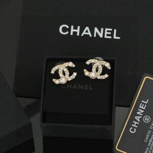 Authentic Chanel stud earrings